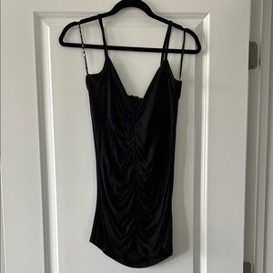 Buckle Black Ruched Tank